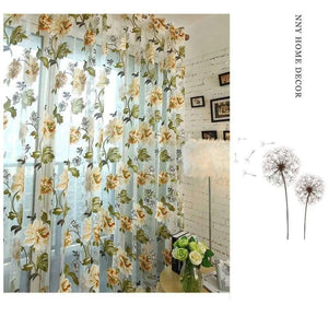 Planet Gates White / W100cm x H120cm / Rings Fabric Sheer Tulle Curtains For Living Room Children Bedroom Kitchen Door Curtains For Window Black Cortinas D