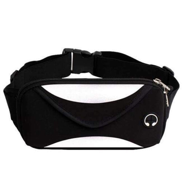 Planet Gates White Waist Bags Running Fanny Pack Women Waist Pack Pouch Belt Bag Men Purse Mobile Phone Pocket Case Camping Hiking Sports Bag