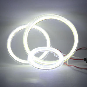 Planet Gates White / White / 60MM 2pcs COB Halo Ring Bulb Daytime Running Headlight Lamp 12V Car LED Angel Eyes Light 60MM 70MM 80MM 90MM 100MM 110MM 120MM