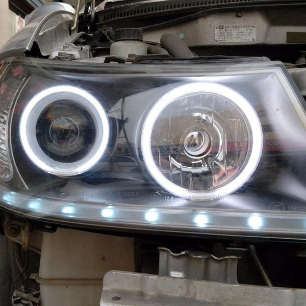 Planet Gates White / White / 60MM 2pcs COB Halo Ring Bulb Daytime Running Headlight Lamp 12V Car LED Angel Eyes Light 60MM 70MM 80MM 90MM 100MM 110MM 120MM