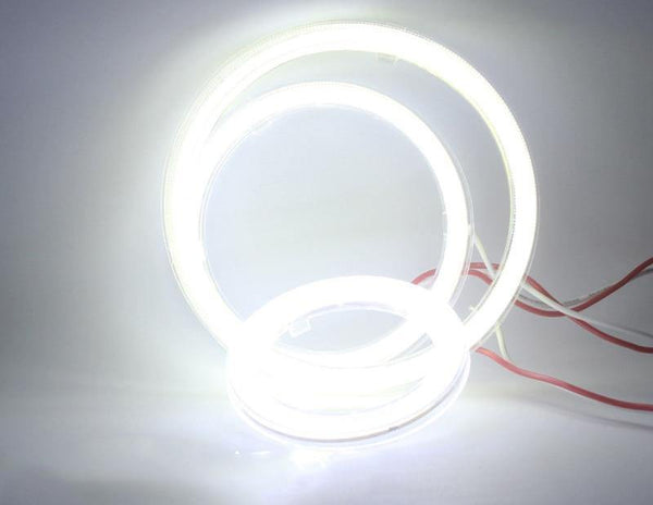 Planet Gates White / White / 60MM 2pcs COB Halo Ring Bulb Daytime Running Headlight Lamp 12V Car LED Angel Eyes Light 60MM 70MM 80MM 90MM 100MM 110MM 120MM