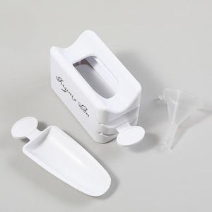 Planet Gates white White ABS Double Layer French Powder Box Recycled Nail Powder Storage Box Portable Infiltration Powder Container Nail Tool D302