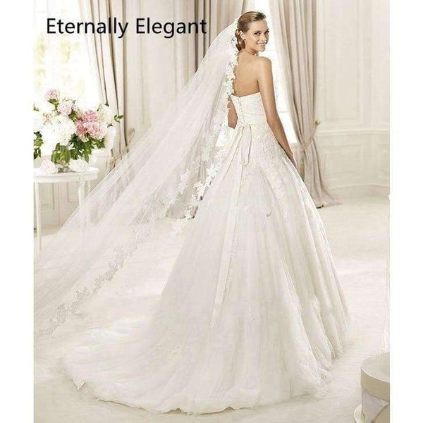 Planet Gates White White/Ivory Wedding Veil 5m Long Comb Lace Mantilla Cathedral Bridal Veil Wedding Accessories Veu De Noiva Real Photos MD30