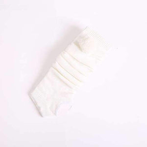 Planet Gates white Winter boots set wool ball jacket foot long knee socks tights women Stocking Thigh High thick leg warmers