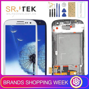 Planet Gates White with Frame SAMSUNG Galaxy S3 Display i9300 i9300i Touch Screen Digitizer Replacement For SAMSUNG Galaxy S3 LCD Screen