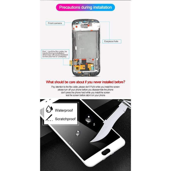 Planet Gates White with Frame SAMSUNG Galaxy S3 Display i9300 i9300i Touch Screen Digitizer Replacement For SAMSUNG Galaxy S3 LCD Screen
