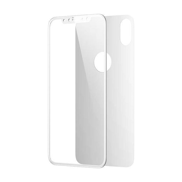 Planet Gates White with Logo / For iPhone X Baseus 3D Full Screen Protective Glass For iPhone X Screen Protector Front Film + Back Cover Glass For iPhone X Tempered Glass