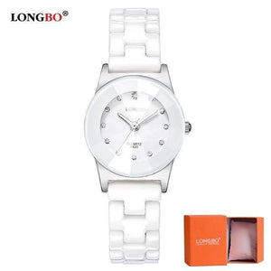 Planet Gates White Women 1 Fashion Quartz White Ceramic Lovers Watches Luxury Casual Unique Ladies Dress Wristwatch Relogio Feminino