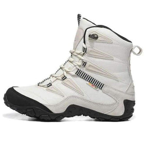 Planet Gates WHITE-WOMEN / 11 Winter Men Hiking Shoes Wool Lining Snow Boots Outdoor Hunting Boots Waterproof Mountaine Shoes Men Climbing Shoes man