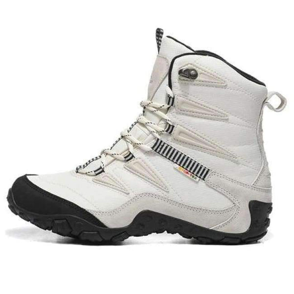 Planet Gates WHITE-WOMEN / 11 Winter Men Hiking Shoes Wool Lining Snow Boots Outdoor Hunting Boots Waterproof Mountaine Shoes Men Climbing Shoes man