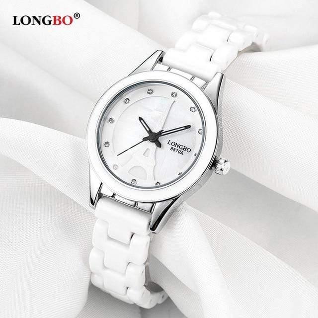 Planet Gates White Women Brand Men Women Luxury Couple Lovers Wrist Watches Fashion Geneva Watch Ceramic White Gold Strap Clock Reloj Mujer