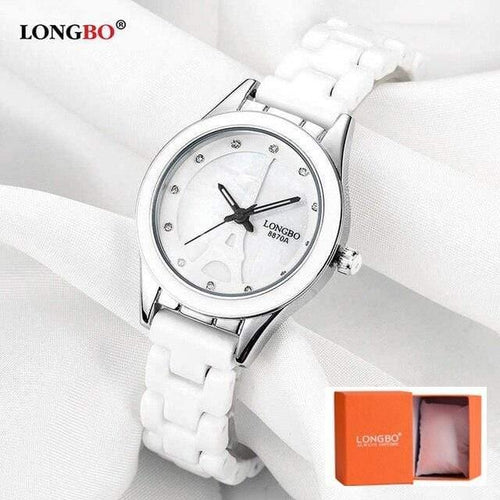 Planet Gates White Women Brand Men Women Luxury Couple Lovers Wrist Watches Fashion Geneva Watch Ceramic White Gold Strap Clock Reloj Mujer