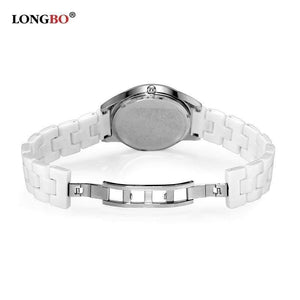Planet Gates White Women Fashion Quartz White Ceramic Lovers Watches Luxury Casual Unique Ladies Dress Wristwatch Relogio Feminino