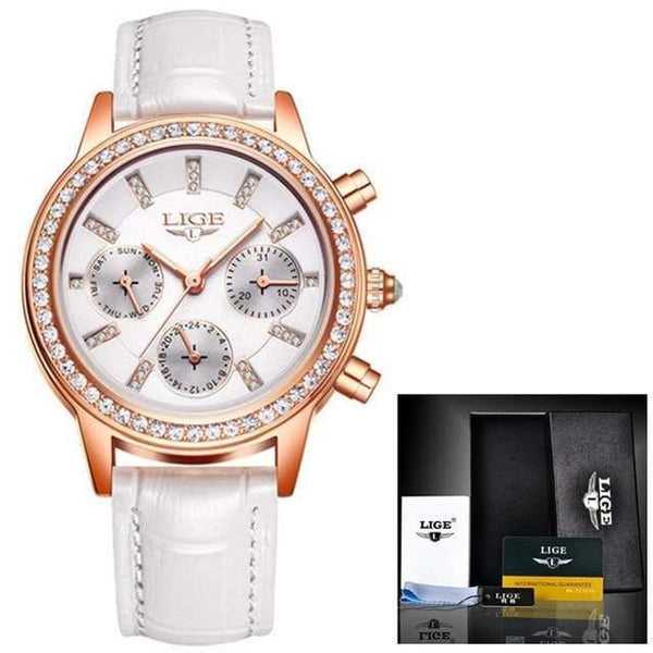 Women's Watch Top Brand Luxury Lady Quartz Clock Women Casual Leather Waterproof Sports Watch Montre Femme - Planet Gates