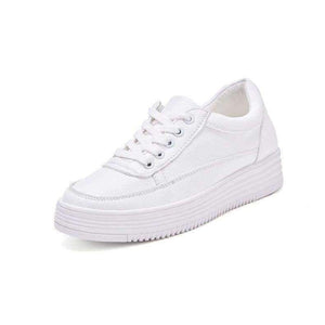 Planet Gates White Women Shoes / 5 APTESOL Fashion Height Increasing White Shoes Woman Breathable Platform Sneaker Ladies Casual Shoes Women's PU Vulcanize Shoes