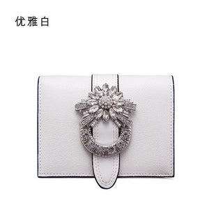 Planet Gates White Women Wallet Luxury Designer Diamonds Short Purse Wallet Female Card Holder Purses Coin Wallets Carteira Feminina