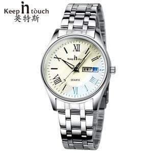 Planet Gates white women watch Wedding Couple Watches for Lovers Steel Waterproof Gifts Couples Watch Man and Ladies Dress Men Clock Reloj Hombre