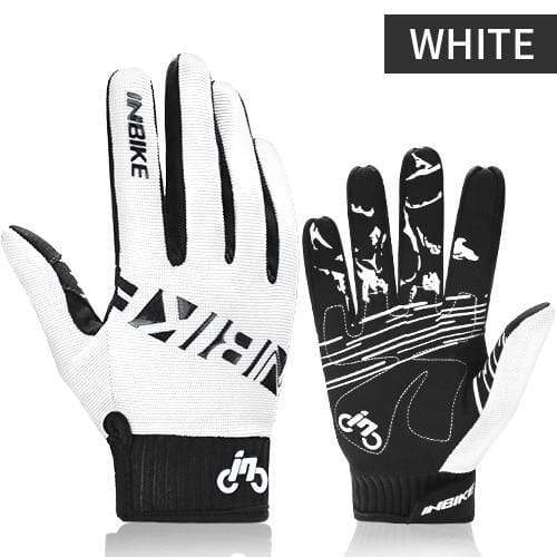 Planet Gates White / XL Finger MTB Gloves Touch Screen Cycling Gloves Anti-slip Bicycle Gloves For Men Women Sport Motorcycle MTB Bike Glove