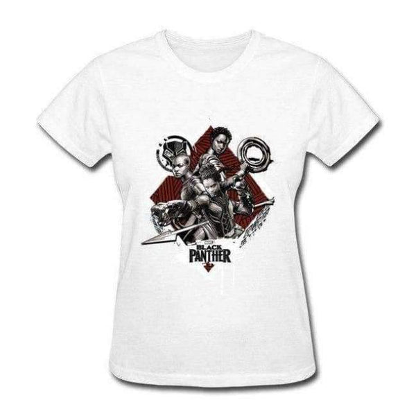 Planet Gates White / XS Black Panther T Shirts Na Ji Ya VS Okoye Funny Tshirt Group Team T-Shirt Summer Women Tops & Tees Fashion Clothing