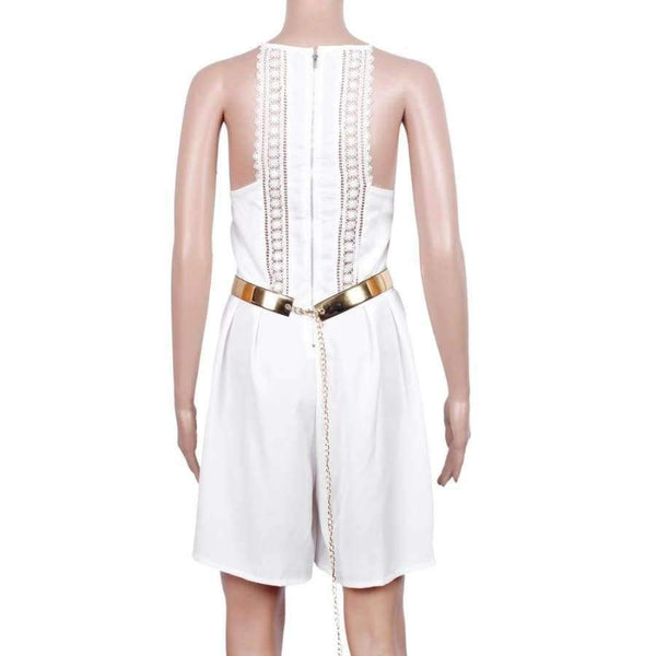 Planet Gates White / XS Jumpsuit for Women 2018 Solid Lace Sling Vest rompers womens jumpsuit Summer bodysuit women macacao feminino bodysuit