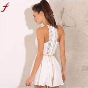 Planet Gates White / XS Jumpsuit for Women 2018 Solid Lace Sling Vest rompers womens jumpsuit Summer bodysuit women macacao feminino bodysuit