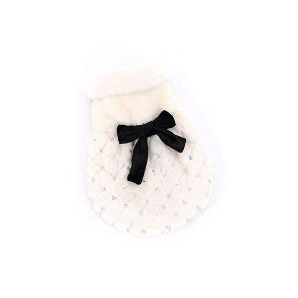 Planet Gates White / XS Pet Clothes Elegant Luxury Fur Winter Overcoat Small Dog Cat Clothes Bowknot Chihuahua