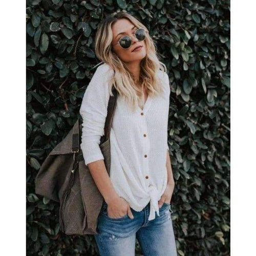 Planet Gates white / XXL Autumn Winter Sweater Women Cardigan Coat Casual V-Neck Woman Cardigans Tops Long Sleeve Crochet Knit Sweater Coat Female