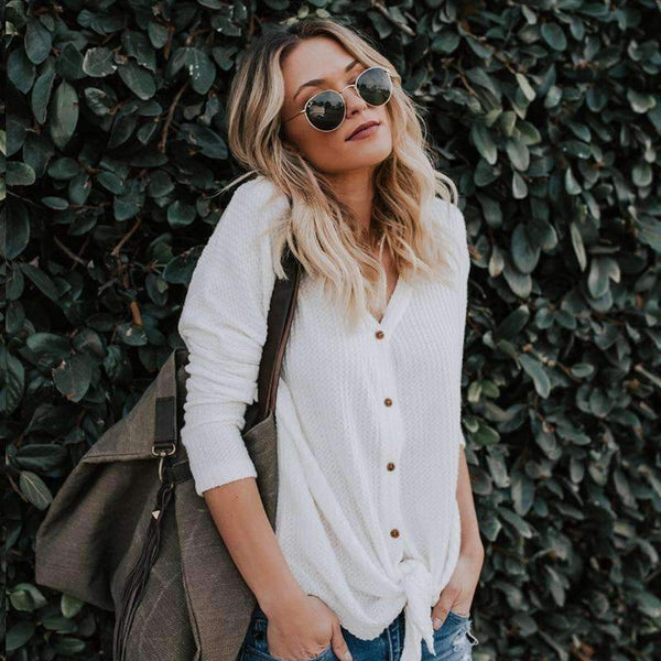 Planet Gates white / XXL Autumn Winter Sweater Women Cardigan Coat Casual V-Neck Woman Cardigans Tops Long Sleeve Crochet Knit Sweater Coat Female