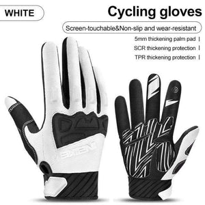 Planet Gates White / XXL Mountain Bike Gloves Autumn Winter Touch Screen Men Women MTB Bicycle Cycling Gloves Full Finger Shockproof Sport Gloves