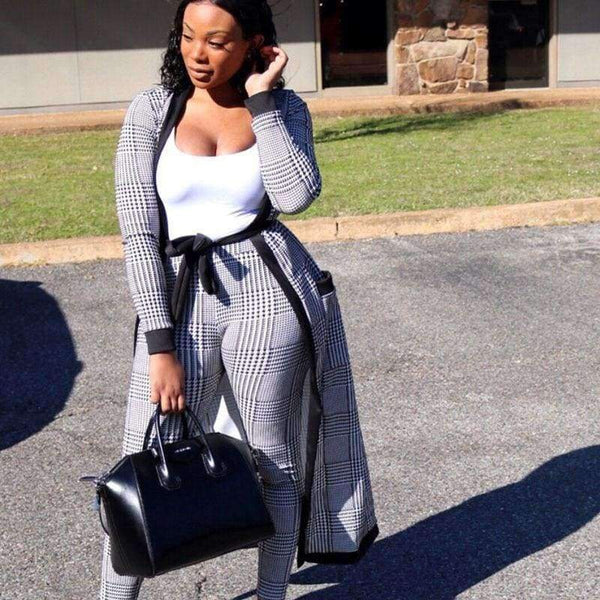 Planet Gates White / XXL Women 3 Pieces Sets Crop Top&Pencil Pants&Jacket Three Pieces Set Fashion Celebrity OL High-quality Suit Female