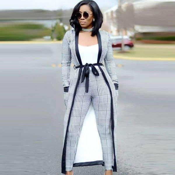 Planet Gates White / XXL Women 3 Pieces Sets Crop Top&Pencil Pants&Jacket Three Pieces Set Fashion Celebrity OL High-quality Suit Female
