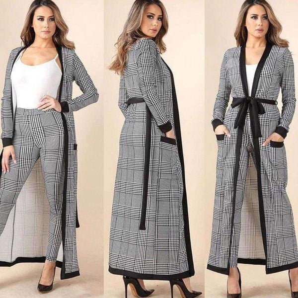 Planet Gates White / XXL Women 3 Pieces Sets Crop Top&Pencil Pants&Jacket Three Pieces Set Fashion Celebrity OL High-quality Suit Female