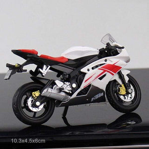 Planet Gates White Yamaha 1:18 Home Children Plastic Car Decor Off-road Vehicle Collection Office Model Toy Diecast Motorcycle Simulation Portable