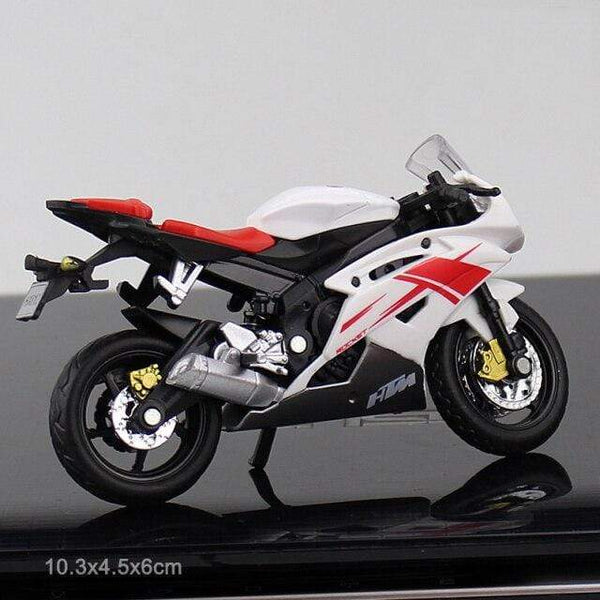 Planet Gates White Yamaha 1:18 Home Children Plastic Car Decor Off-road Vehicle Collection Office Model Toy Diecast Motorcycle Simulation Portable