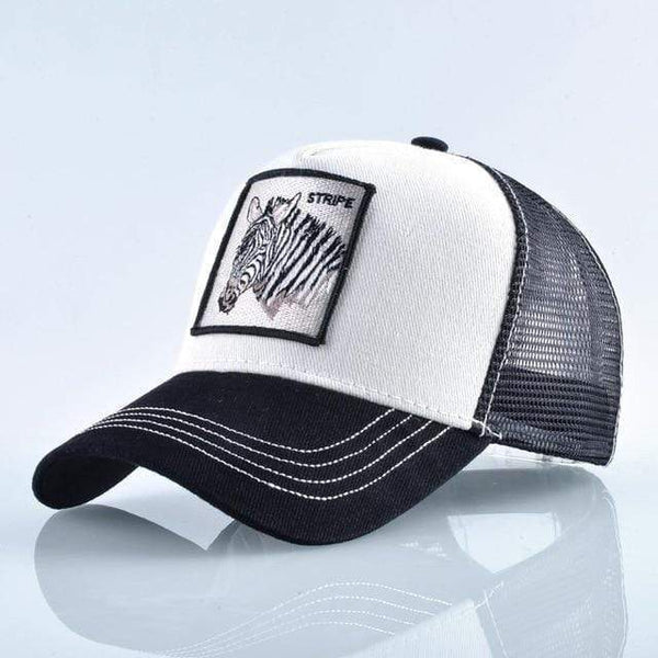 Planet Gates White Zebra Animals Embroidery Baseball Caps Men Women Snapback Hip Hop Hat Summer Breathable Mesh Sun Gorras Unisex Streetwear Bone