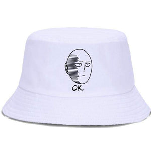 Planet Gates white1 / China / 56-58cm Panama Caps Men's Japan Anime One Punch Hero Woman Bucket Hats Summer Men Bob Chapeau Fishing Fisherman Hat