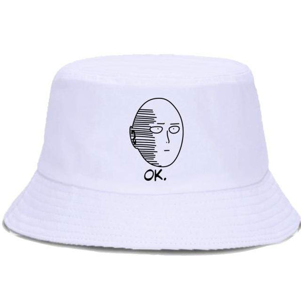 Planet Gates white1 / China / 56-58cm Panama Caps Men's Japan Anime One Punch Hero Woman Bucket Hats Summer Men Bob Chapeau Fishing Fisherman Hat