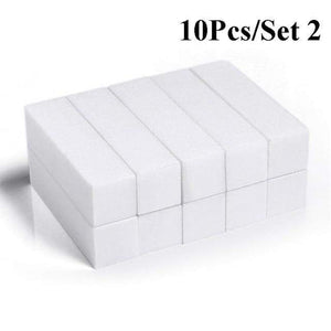 Planet Gates White10Pcs-Set5 5/10Pcs Nail Buffers Files Set Sponge Sanding Block Grinding Polishing Manicuring Pedicure Professional Nail Art Tools