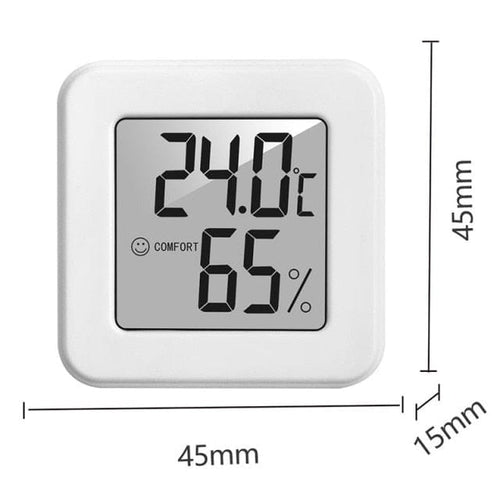 Planet Gates WhiteA Mini Indoor Thermometer LCD Digital Temperature Room Hygrometer Gauge Sensor Humidity Meter Indoor Thermometer Temperature