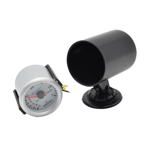 Planet Gates Whitepod Round Earth 52mm Blue Light Auto Car Turbo Boost Gauge Turbin -1~2 Bar Pointer Clock Vacuumd Instrument Meter Pods Free Shipping