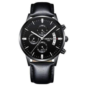 Planet Gates Whole Black Leather Men Watches Luxury Famous Top Brand Men's Fashion Casual Dress Watch Military Quartz Wristwatches Saat