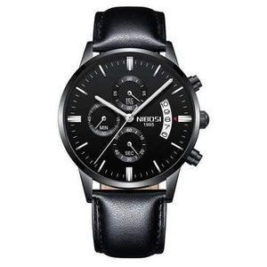 Planet Gates Whole Black Leather Mens Watches Top Brand Luxury Military Sport Quartz Watch Men Waterproof Male Sport Clock Wristwatches Relogio Masculino