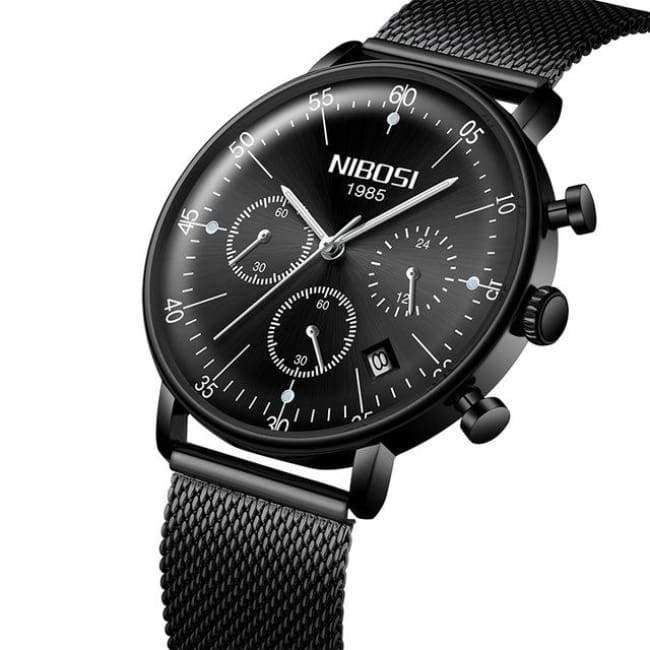 Planet Gates Silver white m Montre Homme 2018 NIBOSI Men Watches Luxury Famous Top Brand Business Casual Creative Mesh Strap Quartz Watch Relogio Masculino