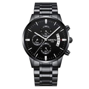 Planet Gates Whole Black Steel Men Watches Luxury Famous Top Brand Men's Fashion Casual Dress Watch Military Quartz Wristwatches Saat