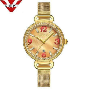 Planet Gates Whole Gold Aolly Women Watch Ladies Fashion Gold Alloy Bracelet Quartz Watches Casual Lady Waterproof Wristwatch Relogio Feminino