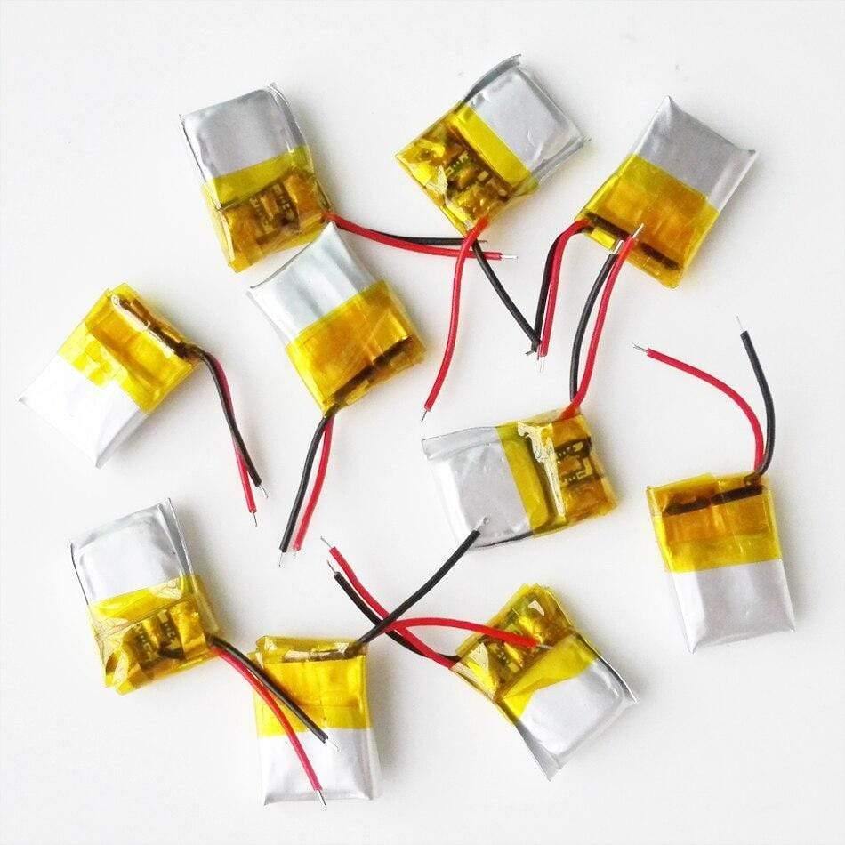 Wholesale 10 pcs 3.7V 30mAh 301012 Accumulator Lithium Polymer Li-ion Rechargeable Battery For Mp3 Mp4 PAD DVD DIY bluetooth
