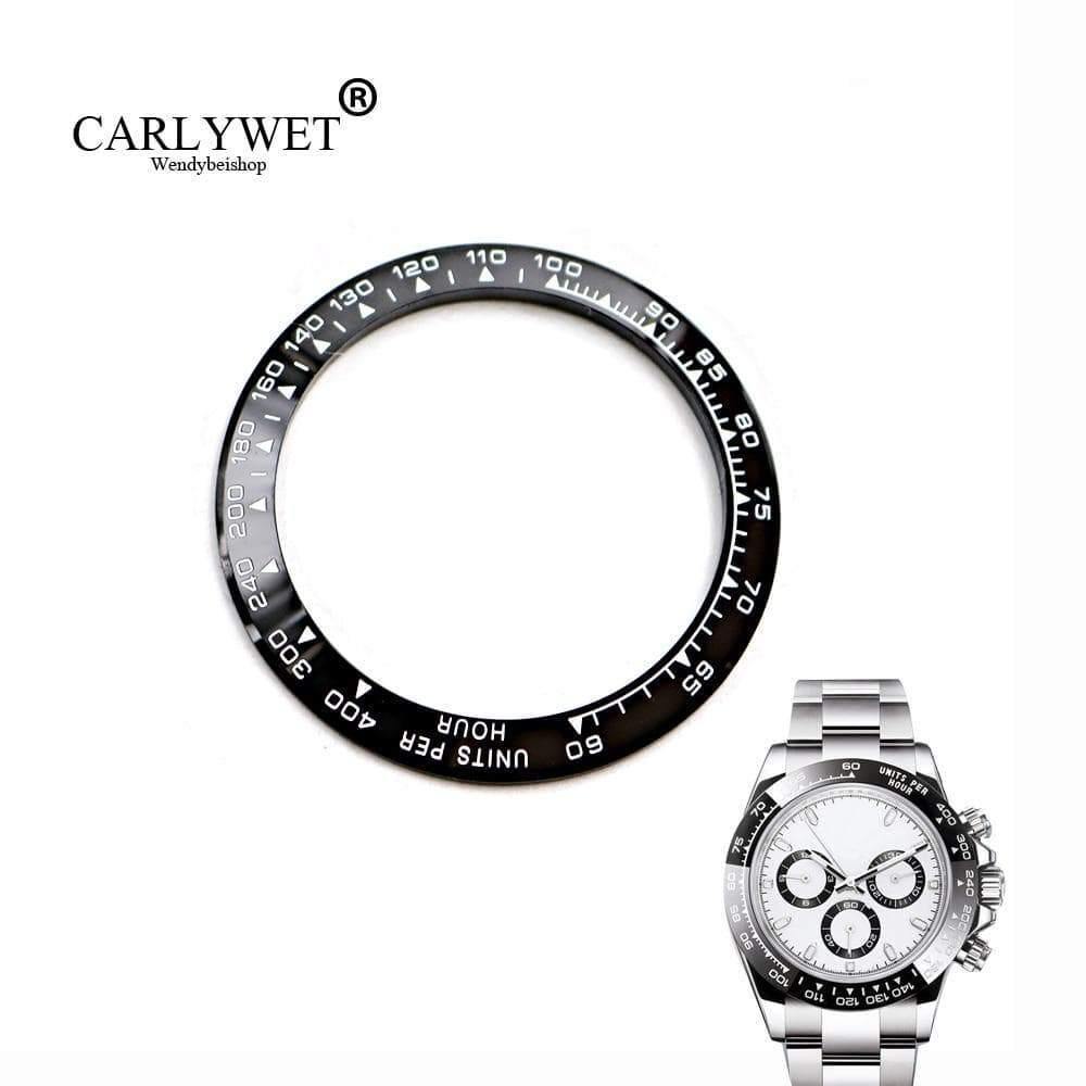 Wholesale High Quality Ceramic Black with White Writing Watch Bezel for Daytona 116500 - 116520 - Planet Gates