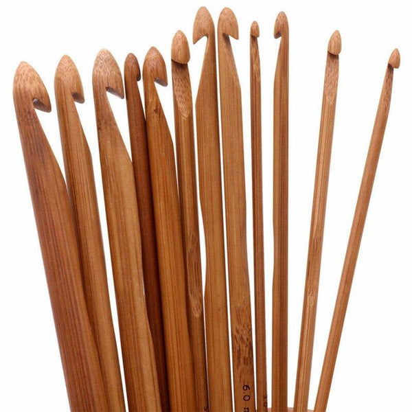 Planet Gates Wholesale Home Garden Arts Crafts Sewingneedle Arts Craft Sewing Tools Accessory 12pcs Crochet Bamboo Material (12 Pcs Crochet)