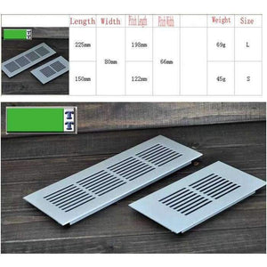 Planet Gates Wholesales Total 150MM Long Oblong Aluminium Furniture Accessories Cabinet Chest Air Vent Riser Furniture Air Hole Breather