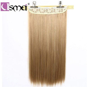 Planet Gates Wig one piece of synthetic clip in hair extensions long straight high temperature false hair hairpieces for women